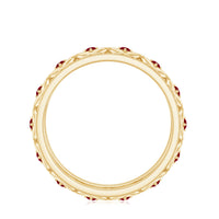 Natural ruby Celtic knot wedding ring for women by Rosec Jewels, featuring intricate design and vibrant ruby gemstone.