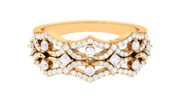 Art Deco Inspired Diamond Wedding Band for Women
