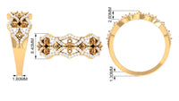 Art Deco Inspired Diamond Wedding Band for Women