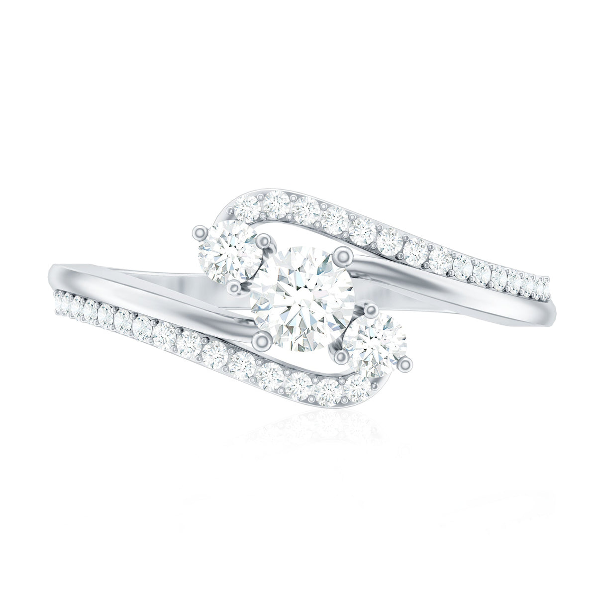 Certified Diamond 3 Stone Engagement Ring