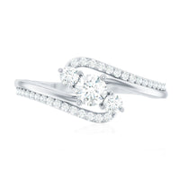 Certified Diamond 3 Stone Engagement Ring