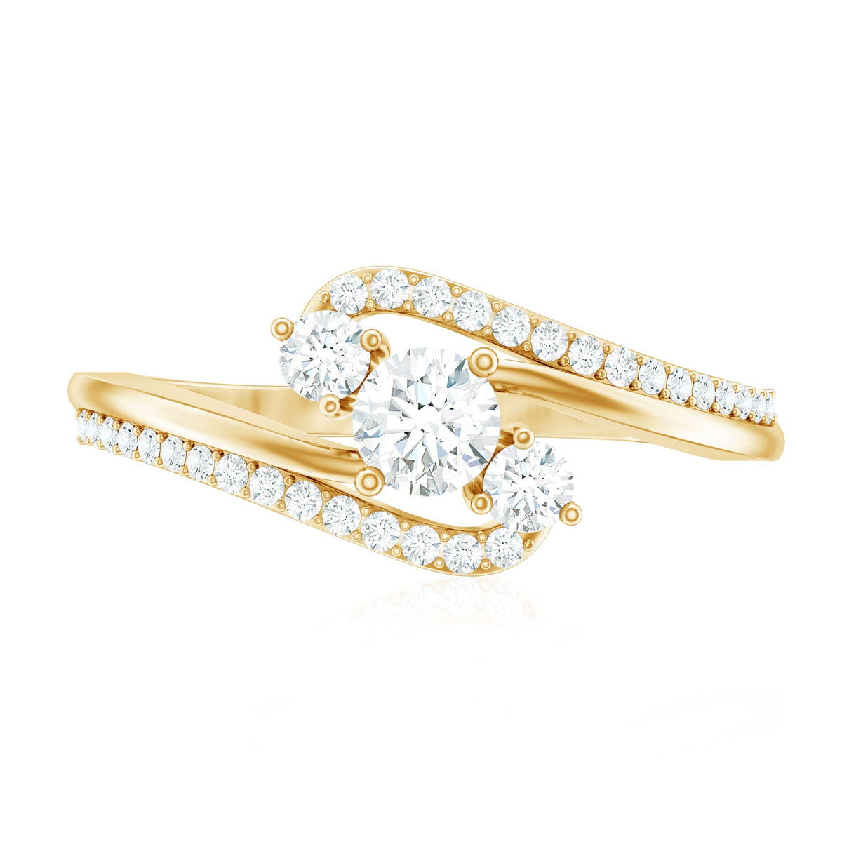 Certified Diamond 3 Stone Engagement Ring