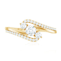 Certified Diamond 3 Stone Engagement Ring