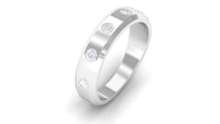 Certified Natural Diamond Mens Wedding Band