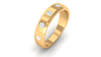 Certified Natural Diamond Mens Wedding Band