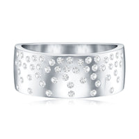 Lab Grown Diamond Wide Wedding Band With Certificate