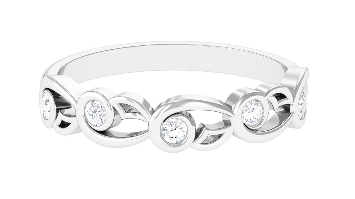 Contemporary Diamond Band Ring for Women