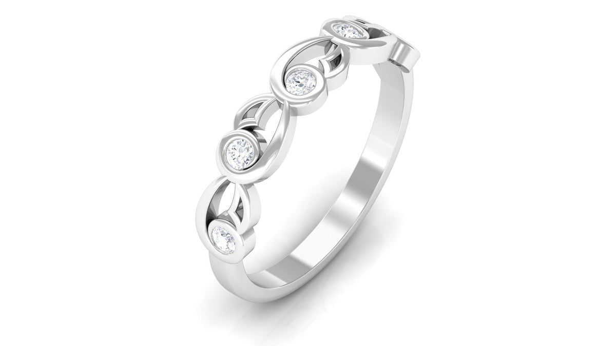 Contemporary Diamond Band Ring for Women