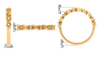 Natural Diamond Half Eternity Infinity Ring for Valentines