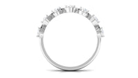 Certified Natural Diamond Half Eternity Ring with Infinity Knot