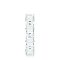 Round and Baguette Cut Moissanite Eternity Wedding Band