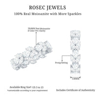 Certified Moissanite Leaf Eternity Band Ring for Women