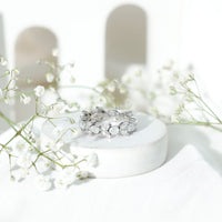 Certified Moissanite Leaf Eternity Band Ring for Women