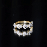 Certified Moissanite Wedding Band in Yellow Gold Plated Silver