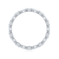 Oval and Marquise Cut Moissanite Stackable Eternity Ring
