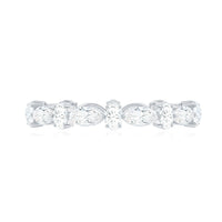 Oval and Marquise Cut Moissanite Stackable Eternity Ring