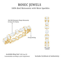 Oval and Marquise Cut Moissanite Stackable Eternity Ring