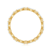 Oval and Marquise Cut Moissanite Stackable Eternity Ring
