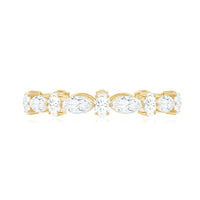 Oval and Marquise Cut Moissanite Stackable Eternity Ring