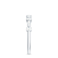 Marquise and Oval Shape Moissanite Half Eternity Ring