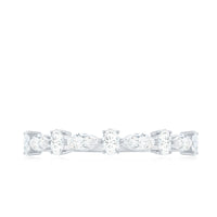 Marquise and Oval Shape Moissanite Half Eternity Ring