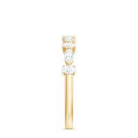 Marquise and Oval Shape Moissanite Half Eternity Ring