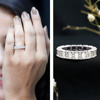 Certified Moissanite Wedding Anniversary Band for Women