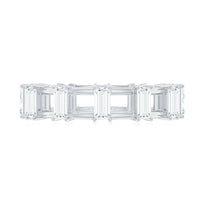 Moissanite Baguette Wedding Band with Certificate
