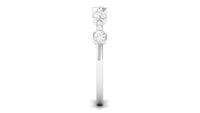 Natural Diamond Half Eternity Ring in Bezel Setting