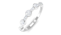 Natural Diamond Half Eternity Ring in Bezel Setting