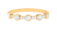 Natural Diamond Half Eternity Ring in Bezel Setting