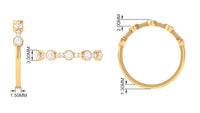 Natural Diamond Half Eternity Ring in Bezel Setting