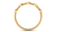 Natural Diamond Half Eternity Ring in Bezel Setting