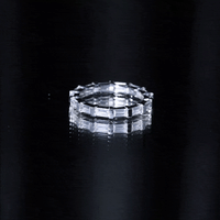 Certified Baguette Cut Moissanite East West Eternity Ring