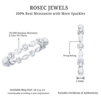 Certified Moissanite Contemporary Eternity Ring