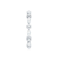 Certified Moissanite Contemporary Eternity Ring