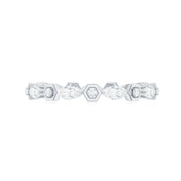 Certified Moissanite Contemporary Eternity Ring