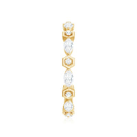 Certified Moissanite Contemporary Eternity Ring