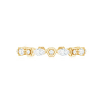 Certified Moissanite Contemporary Eternity Ring