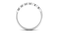 Certified Natural Diamond Heart Eternity Ring in East West Style