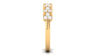 Certified Natural Diamond Heart Eternity Ring in East West Style