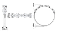 Art Deco Inspired Diamond Half Eternity Ring for Women