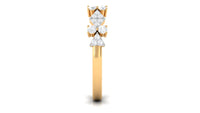 Art Deco Inspired Diamond Half Eternity Ring for Women
