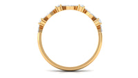Art Deco Inspired Diamond Half Eternity Ring for Women