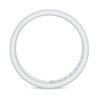 Certified Moissanite Wide Eternity Wedding Band