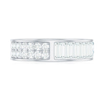 Certified Moissanite Wide Eternity Wedding Band