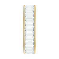 Certified Moissanite Wide Eternity Wedding Band