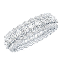 Certified Round Cut Moissanite Eternity Ring For Wedding
