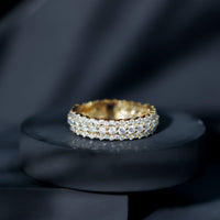 Certified Round Cut Moissanite Eternity Ring For Wedding