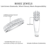 Classic Moissanite Half Eternity Wedding Band Ring